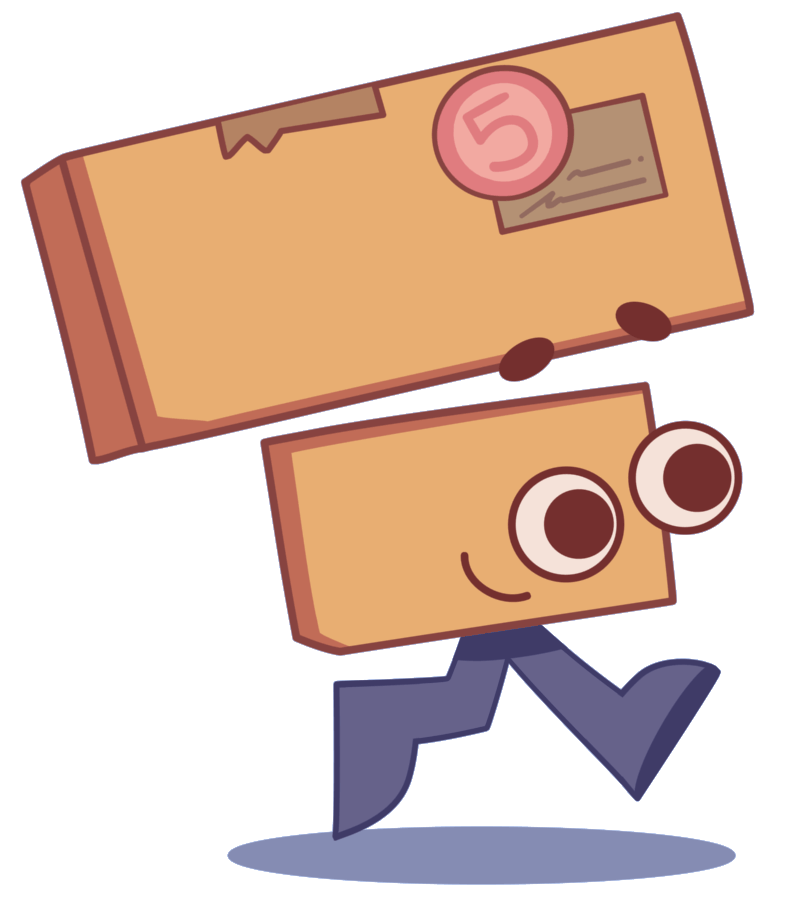 Walking box character